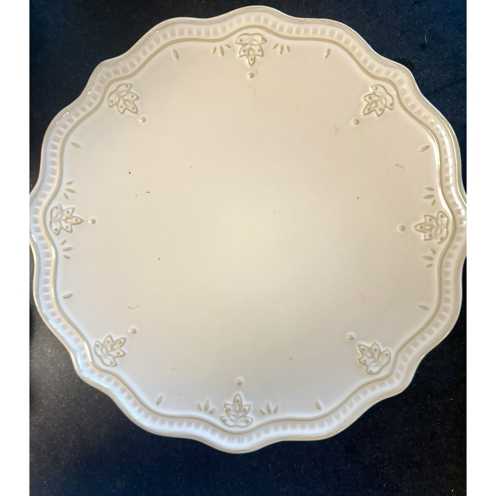 Pioneer Woman Stoneware Linen Lace,Cream Serving Bowl & 2 Plates - Picture 9 of 14